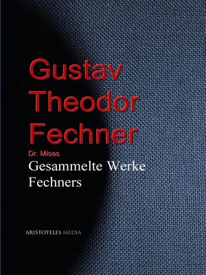 cover image of Gesammelte Werke Fechners